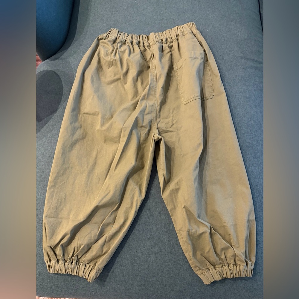 Anthropologie Pilcro Cotton Linen Cropped Barrel Joggers, XS, NWT - Picture 7 of 9